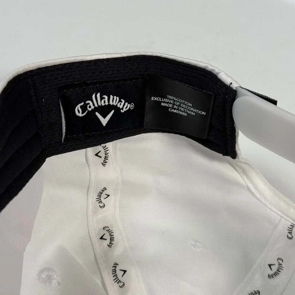 Callaway Relaxed Retro Baseball Hat‎ Mens OS White Snapback Golf Cap Cotton
